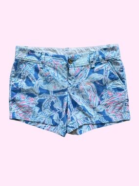 Lilly Pulitzer Callahan Bay Blue Into The Deep Shorts Size 8